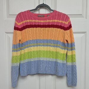5 For $25 Vibrant Multicolor Cable Knit Sweater